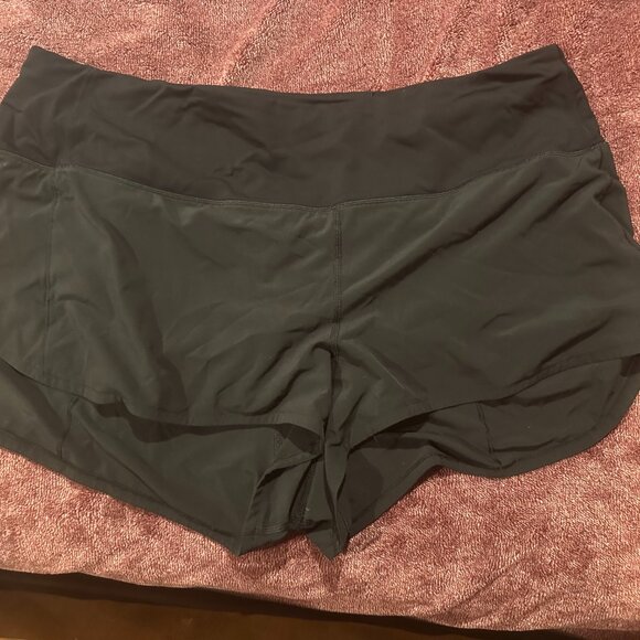 Lululemon Womens Speed Up High-Rise Lined Short 4" Black Size 18 Excellent - Picture 2 of 3